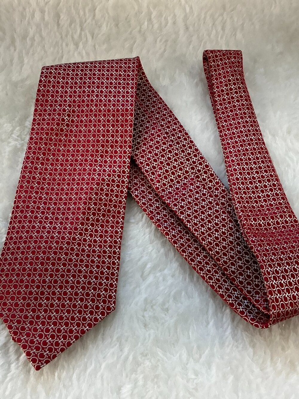 Claude Laurent Paris Red Patterned Men’s Tie